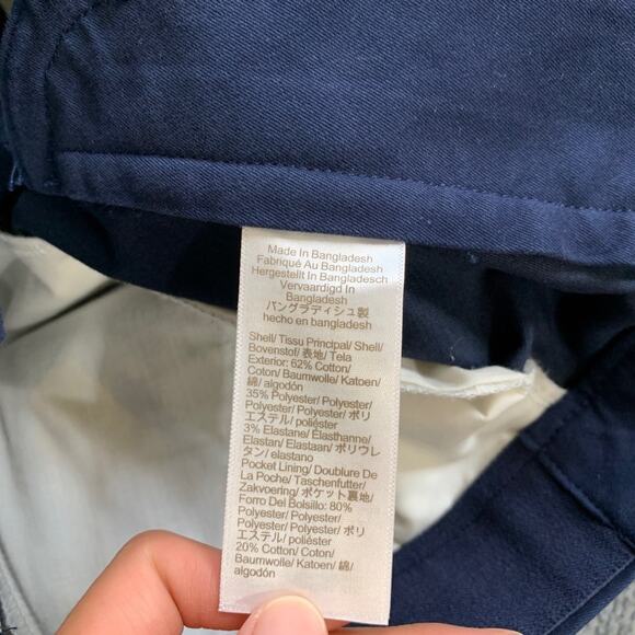 J Crew Pants Mens 31 Navy Cotton Blend Straight TruTemp365 Chino Flex Stretch - Picture 9 of 13